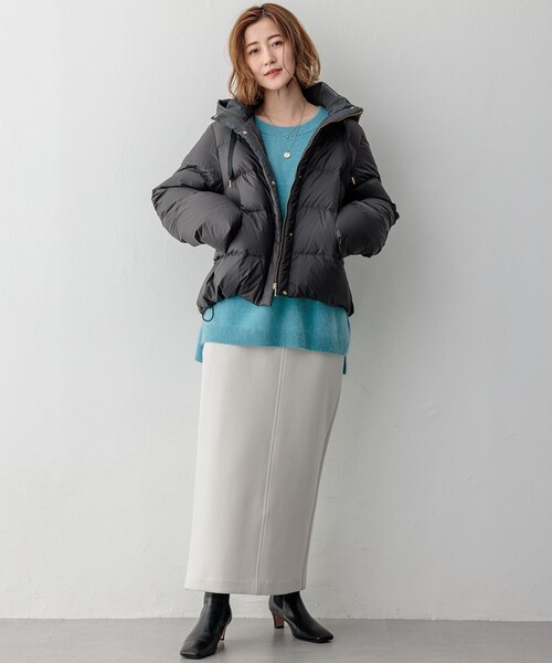 23区 S(ニジュウサンクチイサイサイズ)の「【洗える/撥水加工】シレータフタ コンパクト ダウンコート(ダウンジャケット/コート・レディース・ベージュ系/モスグリーン系/グレー系/ブラック系・32/34)」の10枚目の写真