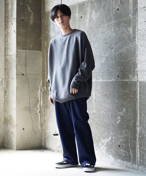 (Never) Acquiesce(ネバーアクイース)の「ミラノリブドルマンニットドルマンニットソー(Tシャツ/カットソー・メンズ・ブラック/グレイッシュベージュ/ワイン/チャコール/ダークブルー/ダークグリーン/ホワイト/ブラウン・MEDIUM/LARGE)」の14枚目の写真