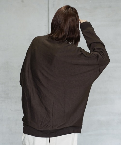 (Never) Acquiesce(ネバーアクイース)の「ミラノリブドルマンニットドルマンニットソー(Tシャツ/カットソー・メンズ・ブラック/グレイッシュベージュ/ワイン/チャコール/ダークブルー/ダークグリーン/ホワイト/ブラウン・MEDIUM/LARGE)」の15枚目の写真