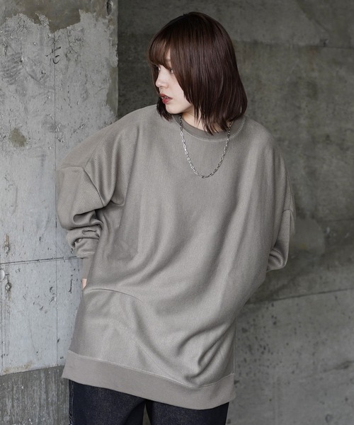 (Never) Acquiesce(ネバーアクイース)の「ミラノリブドルマンニットドルマンニットソー(Tシャツ/カットソー・メンズ・ブラック/グレイッシュベージュ/ワイン/チャコール/ダークブルー/ダークグリーン/ホワイト/ブラウン・MEDIUM/LARGE)」の17枚目の写真