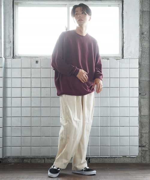 (Never) Acquiesce(ネバーアクイース)の「ミラノリブドルマンニットドルマンニットソー(Tシャツ/カットソー・メンズ・ブラック/グレイッシュベージュ/ワイン/チャコール/ダークブルー/ダークグリーン/ホワイト/ブラウン・MEDIUM/LARGE)」の22枚目の写真