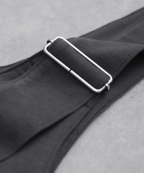 antiqua（アンティカ）の「裏毛サロペットワンピース（ワンピース・レディース・チャコールグレー/ブラック・ONESIZE）」の10枚目の写真