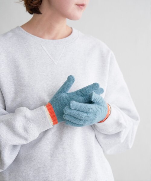 notch.(ノッチ)の「指穴マルチカラー手袋(手袋・レディース・ベージュ/ブルー・ONESIZE)」の1枚目の写真