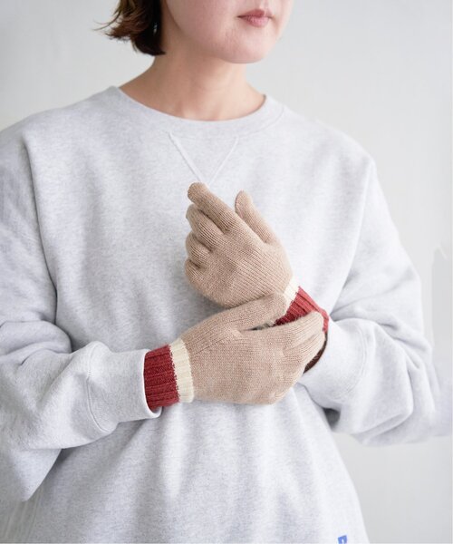 notch.(ノッチ)の「指穴マルチカラー手袋(手袋・レディース・ベージュ/ブルー・ONESIZE)」の4枚目の写真