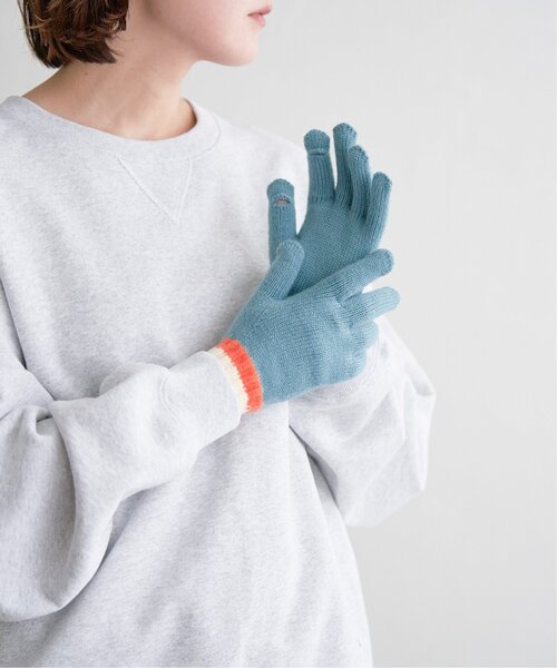 notch.(ノッチ)の「指穴マルチカラー手袋(手袋・レディース・ベージュ/ブルー・ONESIZE)」の6枚目の写真