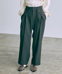 EN NEUME（エンノイム）の「Belted Tuck Wide Pants（スラックス）」