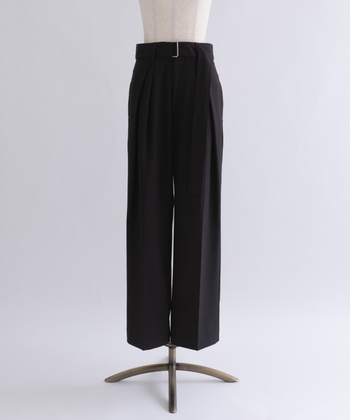 EN NEUME(エンノイム)の「Belted Tuck Wide Pants(スラックス・レディース・ネイビー/ブラック/グレー・1/0)」の16枚目の写真