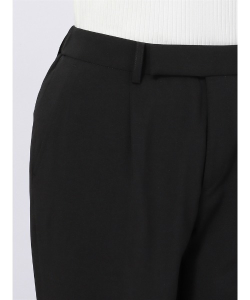 SUIT SQUARE(スーツスクエア)の「WEB限定 タックテーパードパンツ ウォッシャブル ストレッチ メランジトロピカル 無地(スーツパンツ・レディース・ブラック/グリーン/ベージュ・36(7号)/38(9号)/42(13号)/40(11号))」の22枚目の写真