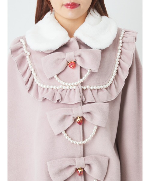 Ank Rougeポンチョコート ストロベリーリボンポンチョコート - Ank Rouge(アンクルージュ