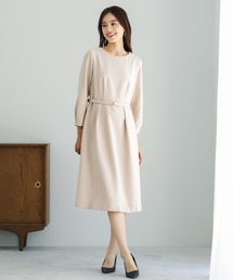 WHITE JOOLA（ホワイトジョーラ）の「洗濯機で洗える！UVカット！ストレッチ！防シワ！ダブルピケクロス・きちんと見えワンピース（ワンピース・レディース）」