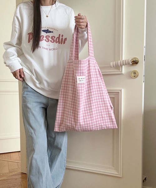 Mignonjour/ギンガムチェック トートバッグ M2571（トートバッグ