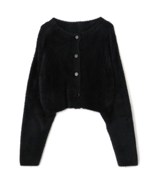 FREE'S MART(フリーズマート)の「◇前後2WAYショートシャギー短丈ニット(カーディガン/ボレロ・レディース・ホワイト/ブラック/ライトグリーン/パープル・FREE)」の5枚目の写真