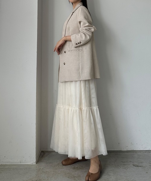 Louere（ルエレ）の「リネンライクシャツジャケット（テーラードジャケット・レディース・ベージュ/グレイッシュベージュ/ブラック/ナチュラル/グレー・SMALL/MEDIUM/LARGE/X-LARGE）」の20枚目の写真