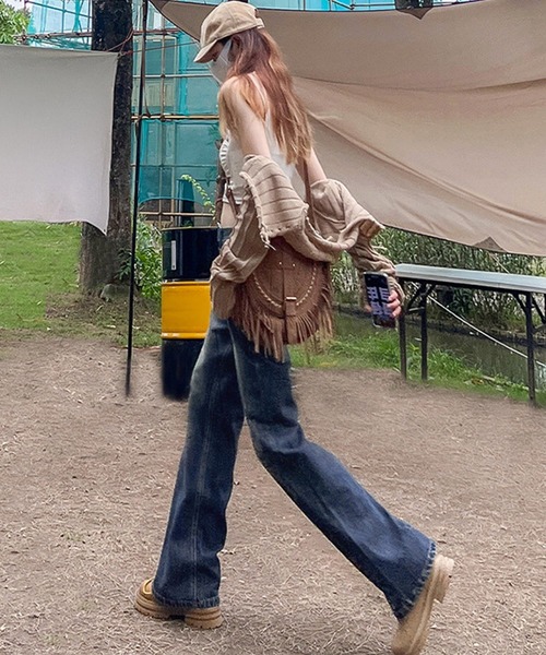DAY CLOSET(デイ クローゼット)の「レディース 美脚ねらえるブーツカットフレアデニムパンツ(デニムパンツ・レディース・ブルー・XS/M/XL/L/S)」の7枚目の写真