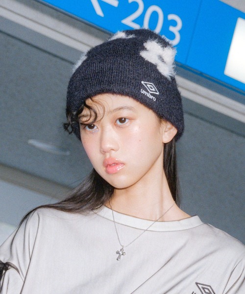 Casselini（キャセリーニ）の「[UMBRO × Casselini]ジャガードワッチ（ニットキャップ/ビーニー・レディース・ブラック/オフホワイト/グレー/ブルー/ベージュ/チャコール・FREE）」の17枚目の写真