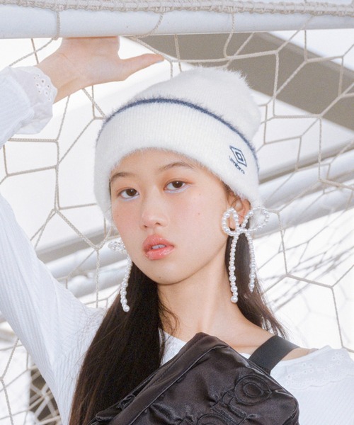 Casselini（キャセリーニ）の「[UMBRO × Casselini]ジャガードワッチ（ニットキャップ/ビーニー・レディース・ブラック/オフホワイト/グレー/ブルー/ベージュ/チャコール・FREE）」の18枚目の写真