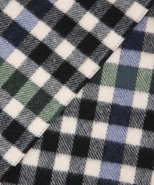 BAYFLOW（ベイフロー）の「チェックマフラー（マフラー・メンズ・グリーン/ブラック/ベージュ・FREE）」の16枚目の写真