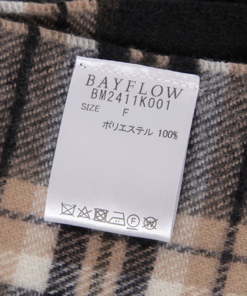 BAYFLOW（ベイフロー）の「チェックマフラー（マフラー・メンズ・グリーン/ブラック/ベージュ・FREE）」の11枚目の写真