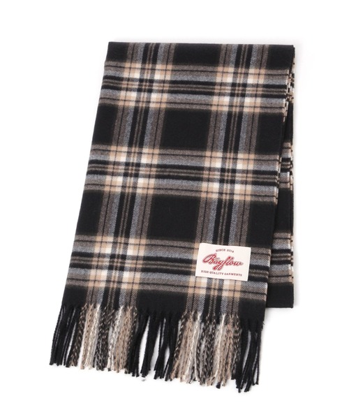 BAYFLOW（ベイフロー）の「チェックマフラー（マフラー・メンズ・グリーン/ブラック/ベージュ・FREE）」の17枚目の写真