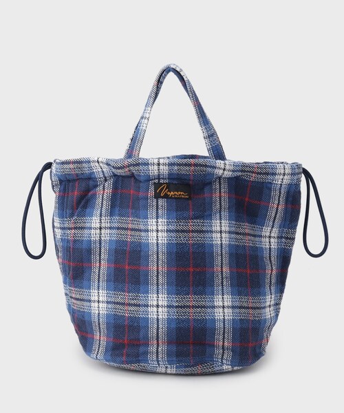 napron（ナプロン）の「【NAPRON】CHECK PATIENTS BAG（ハンドバッグ・メンズ・レッド系3/グレー系1/ブルー系1・00）」の2枚目の写真