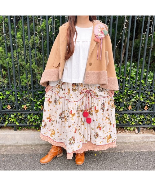 PINK HOUSE(ピンクハウス)の「ウィンターフォレストトリート刺繍ワッペン(ブローチ/コサージュ・レディース・ブラック/レッド/ピンク/アイボリー/チョコ・フリー)」の7枚目の写真