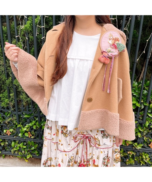 PINK HOUSE(ピンクハウス)の「ウィンターフォレストトリート刺繍ワッペン(ブローチ/コサージュ・レディース・ブラック/レッド/ピンク/アイボリー/チョコ・フリー)」の9枚目の写真