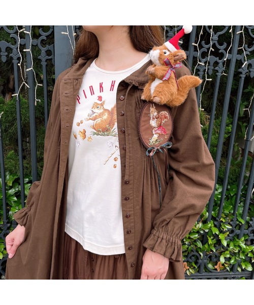 PINK HOUSE(ピンクハウス)の「ウィンターフォレストトリート刺繍ワッペン(ブローチ/コサージュ・レディース・ブラック/レッド/ピンク/アイボリー/チョコ・フリー)」の13枚目の写真