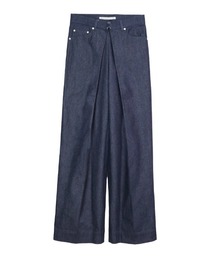値下げ中！【JOHNLAWRENCESULLIVAN】ワイドデニムパンツ Washed denim super wide pants