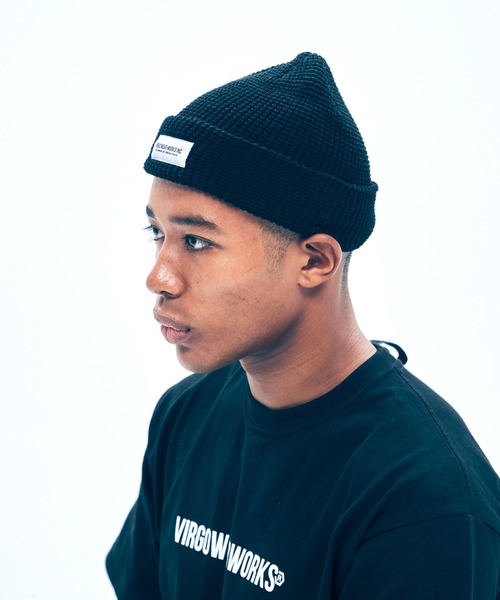VIRGOwearworks（ヴァルゴウェアワークス）の「S/T knit cap（ニットキャップ/ビーニー・メンズ・ブラック/グレー/クリーム・FREE）」の2枚目の写真