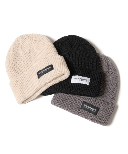 VIRGOwearworks（ヴァルゴウェアワークス）の「S/T knit cap（ニットキャップ/ビーニー・メンズ・ブラック/グレー/クリーム・FREE）」の4枚目の写真