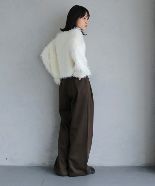 cheriella(シェリエラ)の「【cheriella】ベルト付きタックワイドパンツ(その他パンツ・レディース・ブラウン/グレー/ブラック・M)」の12枚目の写真