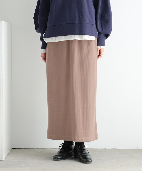 n'OrLABEL（ノアールレーベル）の「『リブニットソースカート』（スカート・レディース・チャコール/モカ/ブラック・1/2）」の3枚目の写真