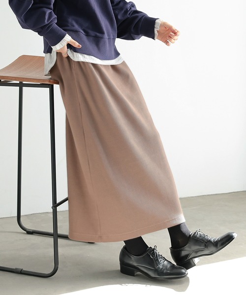 n'OrLABEL（ノアールレーベル）の「『リブニットソースカート』（スカート・レディース・チャコール/モカ/ブラック・1/2）」の7枚目の写真