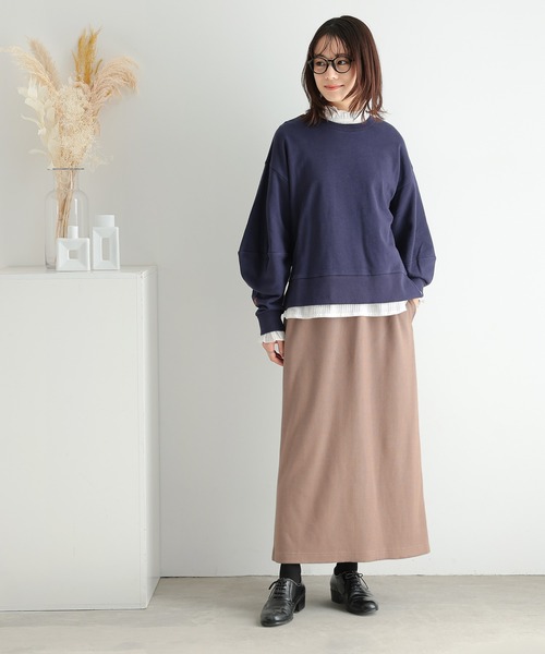 n'OrLABEL（ノアールレーベル）の「『リブニットソースカート』（スカート・レディース・チャコール/モカ/ブラック・1/2）」の10枚目の写真