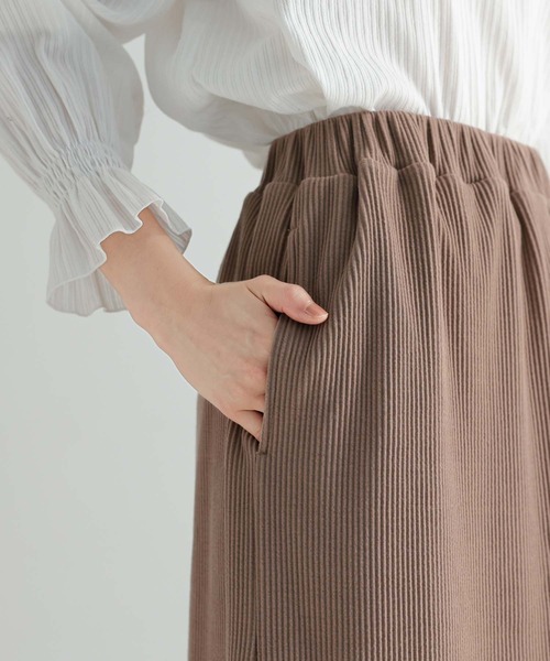 n'OrLABEL（ノアールレーベル）の「『リブニットソースカート』（スカート・レディース・チャコール/モカ/ブラック・1/2）」の11枚目の写真