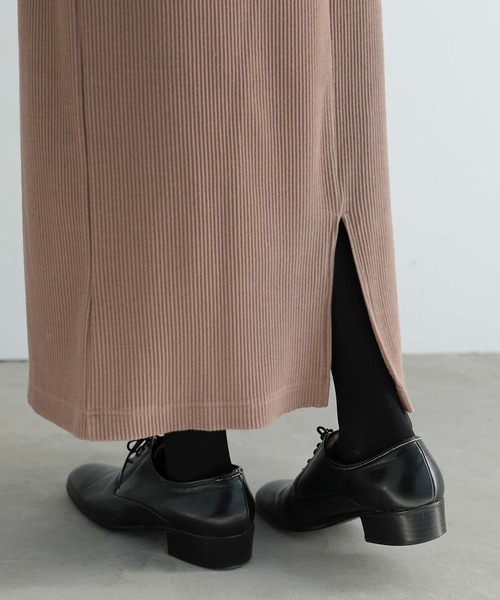 n'OrLABEL（ノアールレーベル）の「『リブニットソースカート』（スカート・レディース・チャコール/モカ/ブラック・1/2）」の12枚目の写真