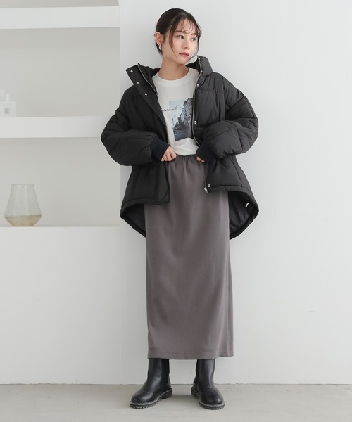 n'OrLABEL（ノアールレーベル）の「『リブニットソースカート』（スカート・レディース・チャコール/モカ/ブラック・1/2）」の15枚目の写真