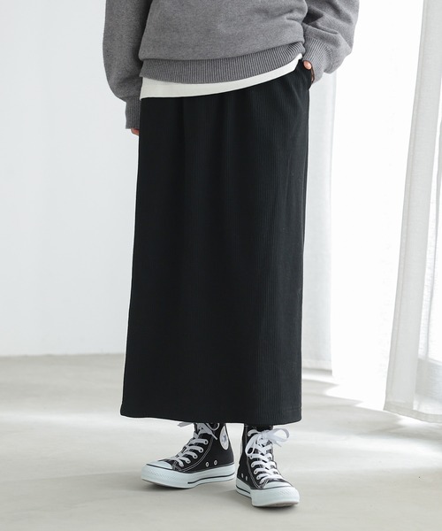 n'OrLABEL（ノアールレーベル）の「『リブニットソースカート』（スカート・レディース・チャコール/モカ/ブラック・1/2）」の16枚目の写真