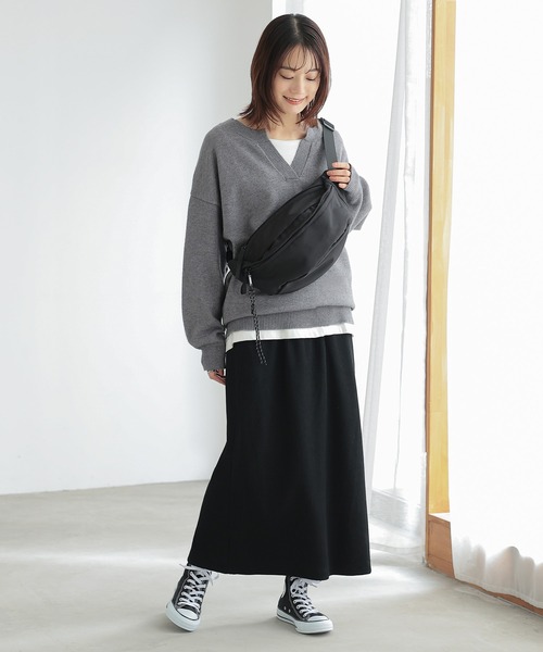 n'OrLABEL（ノアールレーベル）の「『リブニットソースカート』（スカート・レディース・チャコール/モカ/ブラック・1/2）」の18枚目の写真