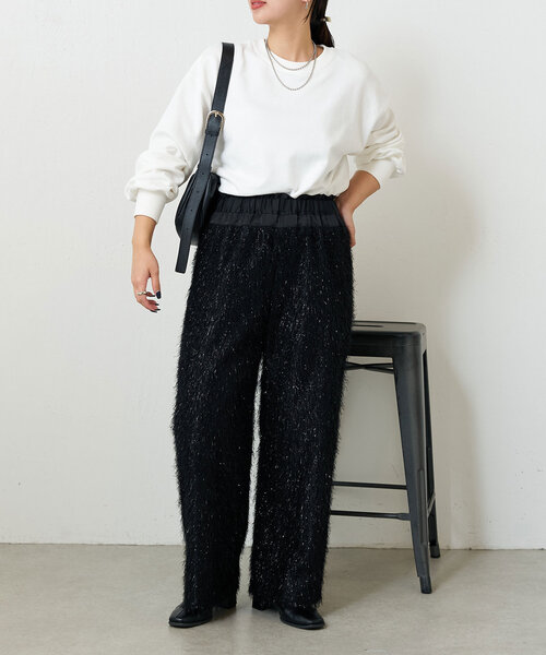 Jena espace merveilleux(ジェナ エスパスメルヴェイユ)の「クルーネックショートプルオーバー(Tシャツ/カットソー・レディース・グレー/オフホワイト/パープル・FREE)」の4枚目の写真