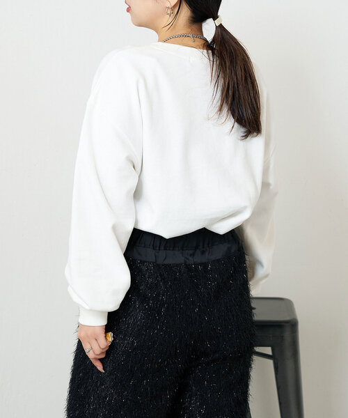 Jena espace merveilleux(ジェナ エスパスメルヴェイユ)の「クルーネックショートプルオーバー(Tシャツ/カットソー・レディース・グレー/オフホワイト/パープル・FREE)」の8枚目の写真