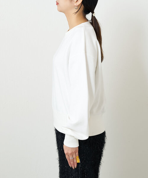 Jena espace merveilleux(ジェナ エスパスメルヴェイユ)の「クルーネックショートプルオーバー(Tシャツ/カットソー・レディース・グレー/オフホワイト/パープル・FREE)」の11枚目の写真