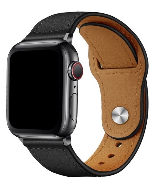 Fun & Daily（ファンアンドデイリー）の「F&D :  フェイクレザーレトロ Apple Watch Band（デジタル腕時計・レディース・ネイビー/ブラウン/ブラック・40mm/44mm）」の2枚目の写真