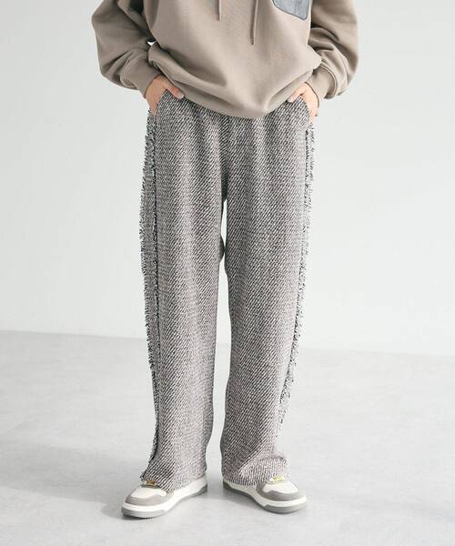 CRAFT STANDARD BOUTIQUE（クラフトスタンダードブティック）の「ツイードストレートパンツ（その他パンツ・レディース・グレー/モカ・M/L）」の2枚目の写真