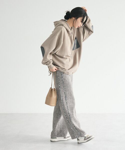 CRAFT STANDARD BOUTIQUE（クラフトスタンダードブティック）の「ツイードストレートパンツ（その他パンツ・レディース・グレー/モカ・M/L）」の16枚目の写真