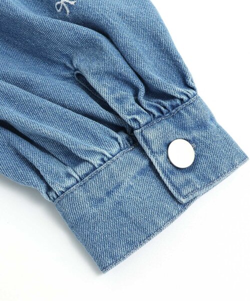 algy（アルジー）の「りぼんデニムGジャン（デニムジャケット・キッズ・ブラック/サックスブルー・XX-SMALL/X-SMALL/MEDIUM/SMALL）」の6枚目の写真