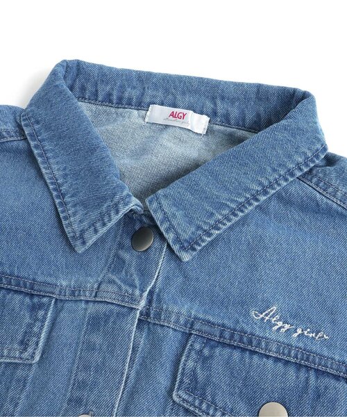 algy（アルジー）の「りぼんデニムGジャン（デニムジャケット・キッズ・ブラック/サックスブルー・XX-SMALL/X-SMALL/MEDIUM/SMALL）」の12枚目の写真