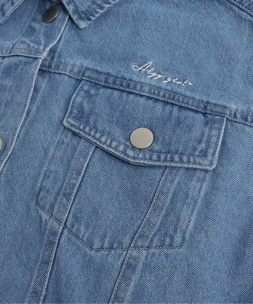 algy（アルジー）の「りぼんデニムGジャン（デニムジャケット・キッズ・ブラック/サックスブルー・XX-SMALL/X-SMALL/MEDIUM/SMALL）」の14枚目の写真