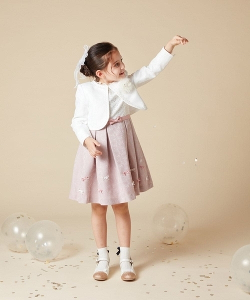 a.v.v（アーヴェヴェ）の「[18-20cm][CEREMONY STYLE]リボンヒールパンプス（パンプス・キッズ・ブラック/ホワイト・19/20/18）」の13枚目の写真