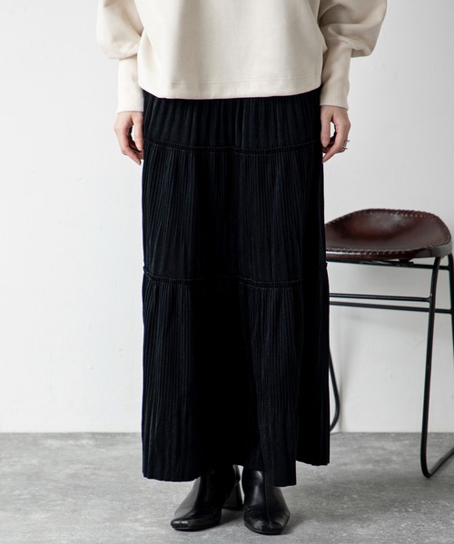MILLION CARATS（ミリオンカラッツ）の「ベロアプリーツスカート（スカート・レディース・オフホワイト/ブラック/ブラウン・FREE）」の21枚目の写真